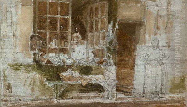 The Greengrocer's Shop, Paris Oil Painting by James McNeill Whistler