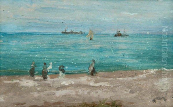 The Sea, Brittany Oil Painting by James McNeill Whistler