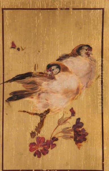 Two finches Oil Painting by Beatrice Whistler