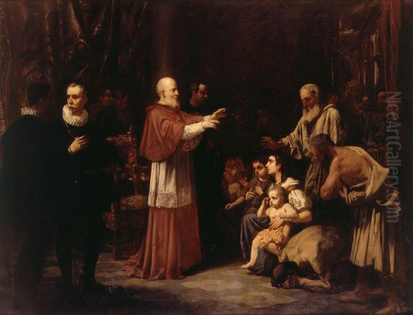 Blessed Juan de Ribera in the expulsion of the Moors Oil Painting by Francisco Domingo Marques