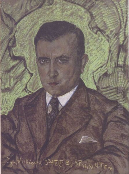 Portrait of Kazimierz Rudnik Oil Painting by Stanislaw Ignacy Witkiewicz