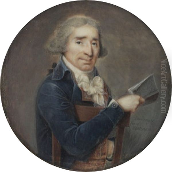 Portrait d'homme assis Oil Painting by Marie-Adelaide Duvieux