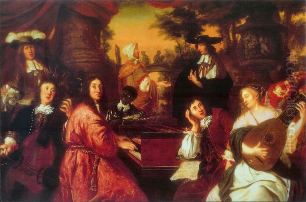 Musical Company Oil Painting by Johannes Voorhout