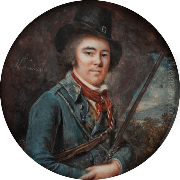 Portrait of a Gentleman as a Hunter Oil Painting by Marie-Adelaide Duvieux