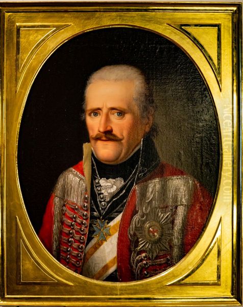 Gebhard Leberecht von Blucher, Furst von Walstatt (1742 - 1819) Oil Painting by Johann Christoph Rincklake