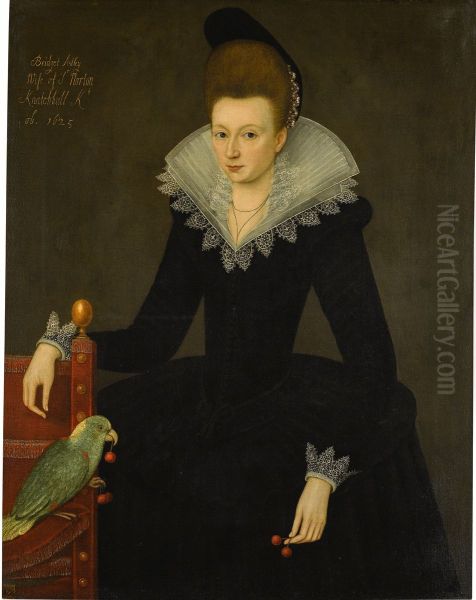 Bridget Astley, Lady Knatchbull Oil Painting by Robert Peake the Elder