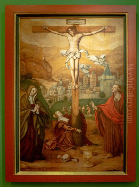 Christus am Kreuz Oil Painting by Hermann Tom Ring