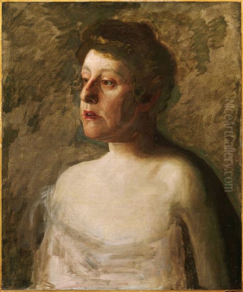 A Singer (Mrs. W.H. Bowden) Oil Painting by Thomas Eakins