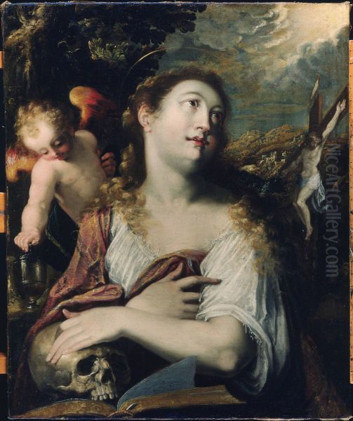 Penitent Magdalen Oil Painting by Joseph Heintz the Elder