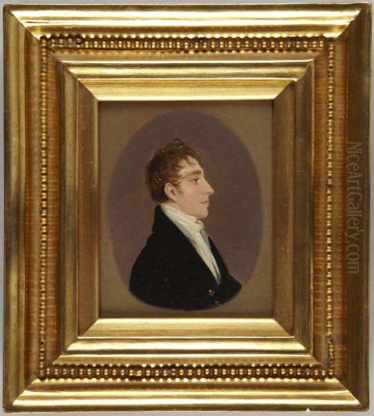 Portrait of James Burd Hubley (1788-1825) Oil Painting by Jacob Eichholtz