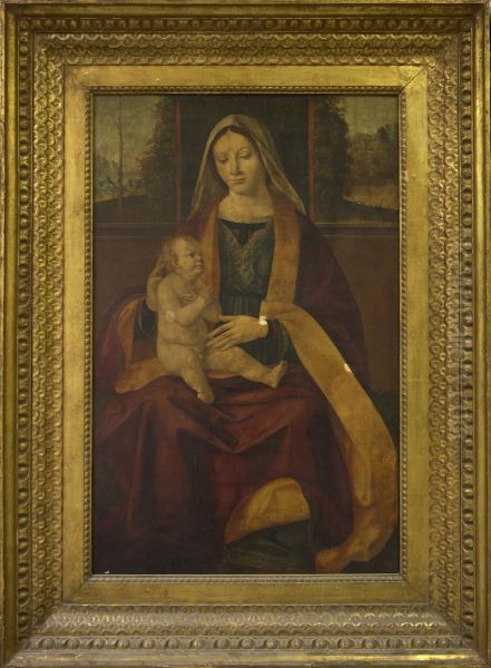 Madonna and Child Oil Painting by Antonio Solario