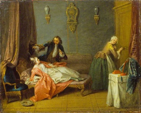 The Boudoir Oil Painting by Jean-Baptiste Pater