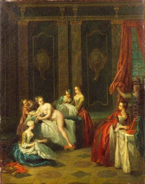 The Bath (Le plaisir de l'ete) Oil Painting by Jean-Baptiste Pater