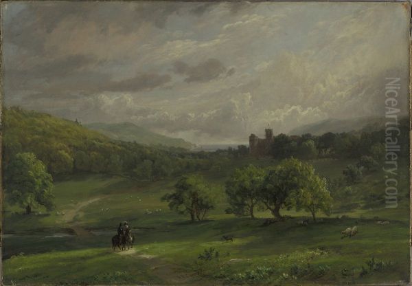 Lulworth Castle Oil Painting by Jasper Francis Cropsey