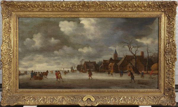 Winter Scene Oil Painting by Jan Abrahamsz Beerstraaten