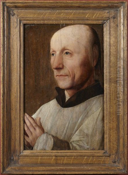 Portrait of a man, possibly a pilgrim Oil Painting by Jan Van Scorel