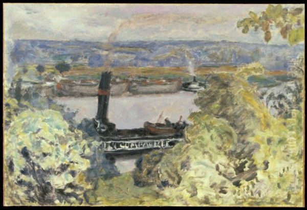 Tugboat on the Seine Oil Painting by Pierre Bonnard