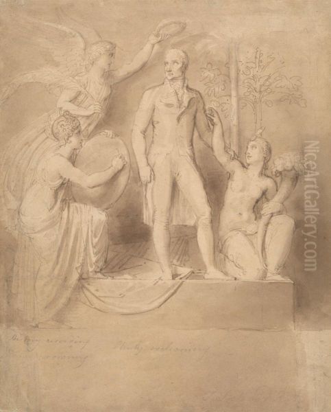 A Study for the Wellington Monument Oil Painting by Thomas Stothard