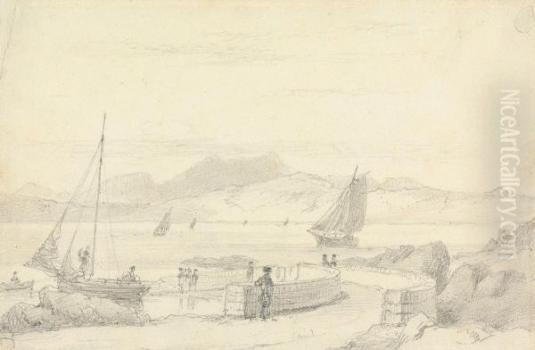 Lagg Ferry, Jura Oil Painting by William Daniell