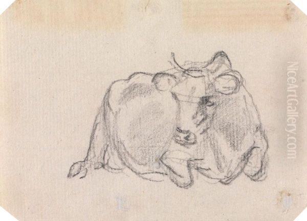 Study of a cow Oil Painting by Sawrey Gilpin