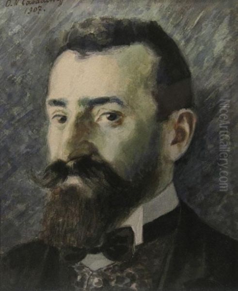 Portret De Barbat Oil Painting by Dimitrie N. Cabadaiev