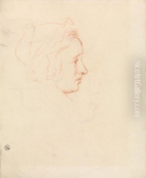 Head of a Woman Oil Painting by Allan Ramsay