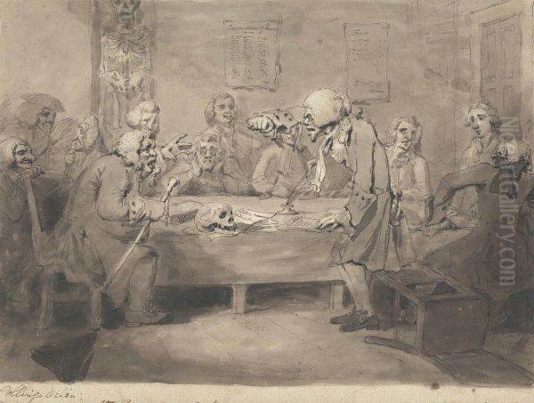 A Querulous Committee Meeting Oil Painting by Samuel Collings