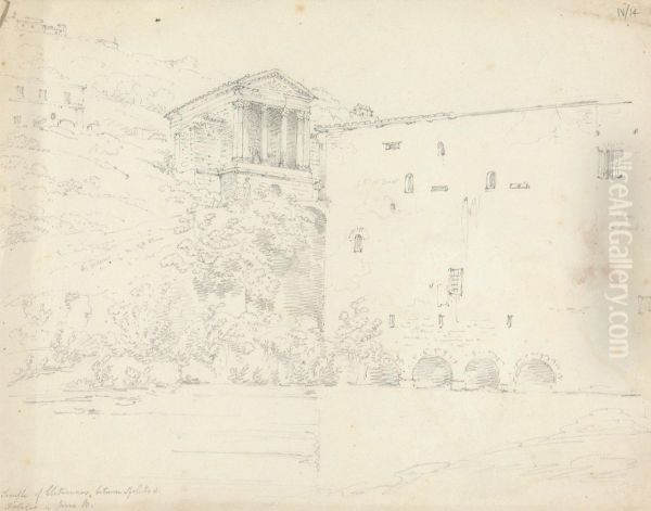 Temple of Clitumnus, Between Spoleto and Foligno Oil Painting by Robert Smirke