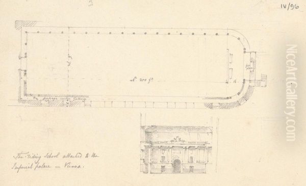 The Riding School Attached to the Imperial Palace, Vienna Oil Painting by Robert Smirke