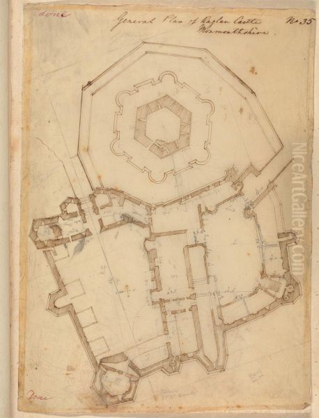 Ground Plan Oil Painting by Augustus Pugin