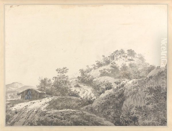 The Pass of Sicri Gully [Sakrigali] from Bengal, Entering into the Province of Bahar Oil Painting by William Hodges