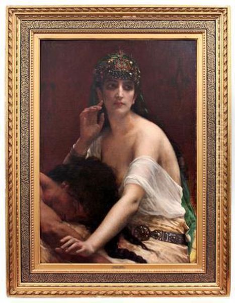 Samson And Delilah Oil Painting by Alexandre and Jourdan, Adolphe Cabanel