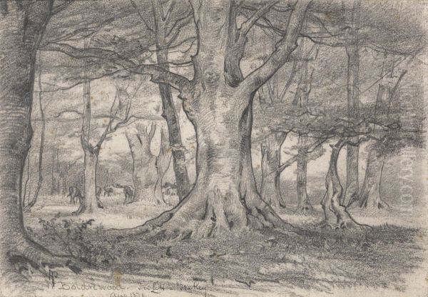 A Forest Landscape near Boldrewood Oil Painting by Alfred Parsons