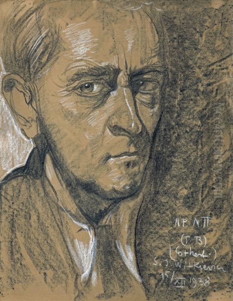 Self-portrait Oil Painting by Stanislaw Ignacy Witkiewicz