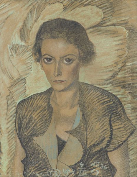 Portrait of Zofia Mikucka Oil Painting by Stanislaw Ignacy Witkiewicz