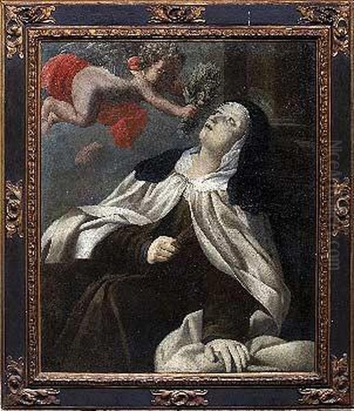 Extasis De Santa Teresa Oil Painting by Juan Martin Cabezalero