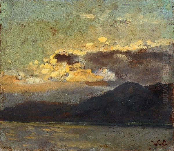 Tramonto Oil Painting by Vincenzo Cabianca