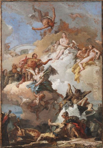 The Apotheosis of Aeneas Oil Painting by Giovanni Battista Tiepolo