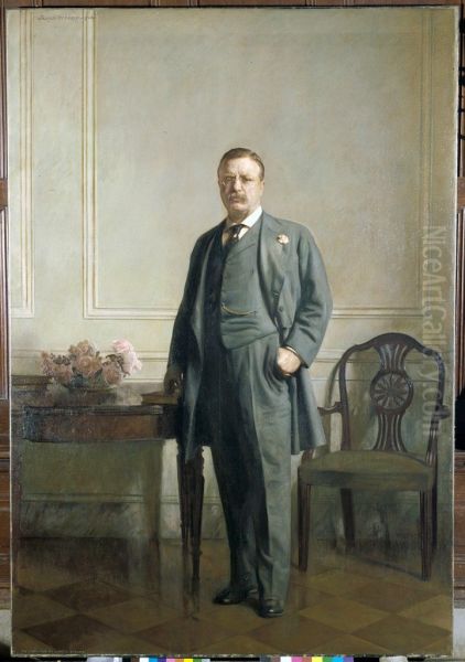 Theodore Roosevelt (1858-1919) Oil Painting by Joseph DeCamp