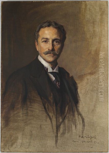 Robert Bacon (1860-1919), replica of an original by Laszlo dated 1910 Oil Painting by Philip de Laszlo