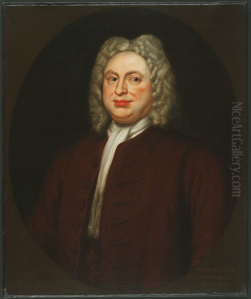 Thomas Hollis (1659-1731), copy after an original dated 1723 Oil Painting by Giovanni Battista Cipriani