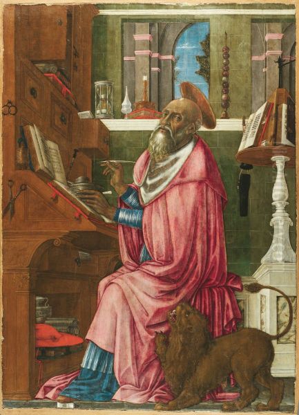 Saint Jerome in his Study Oil Painting by Matteo Di Giovanni