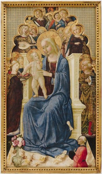 The Madonna Enthroned, from a triptych Oil Painting by Niccolo di Liberatore