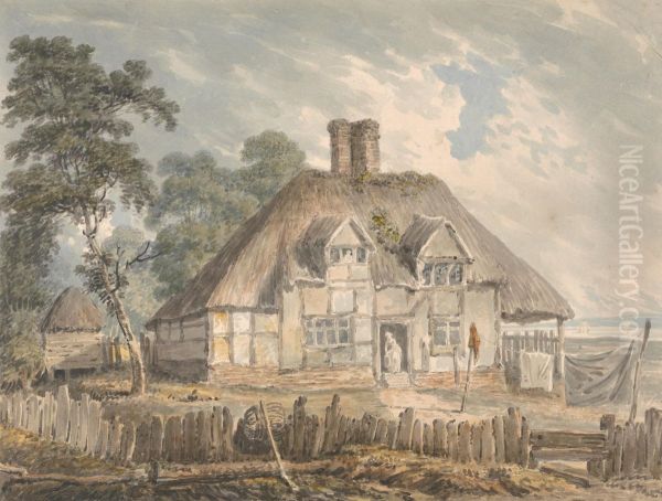 A Cottage near Southampton Oil Painting by Edward Dayes