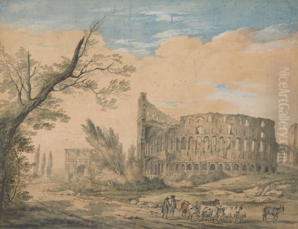 The Colosseum, Rome Oil Painting by George Robertson