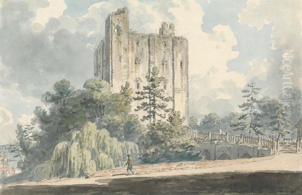 Hedingham Castle, Essex Oil Painting by Edward Dayes