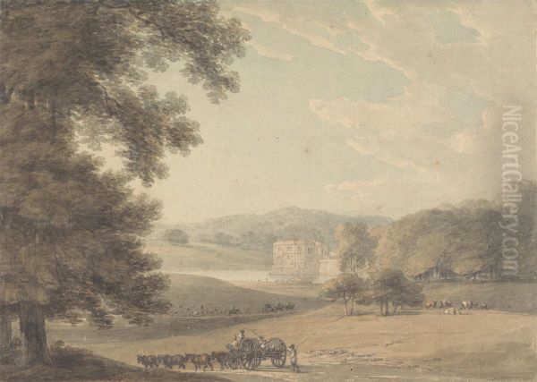 Leeds Castle, Kent Oil Painting by Thomas Hearne