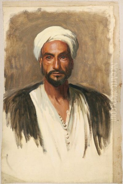 Man with a White Turban Oil Painting by John Singer Sargent