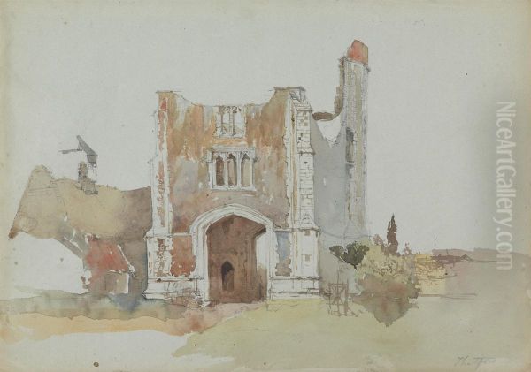 Thetford Priory Oil Painting by James Stark