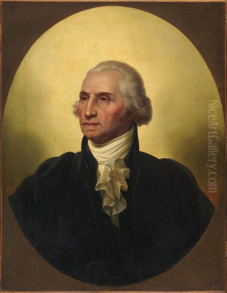 George Washington (1732-1799),  after Rembrandt Peale (1778-1860) Oil Painting by Constantino Brumidi